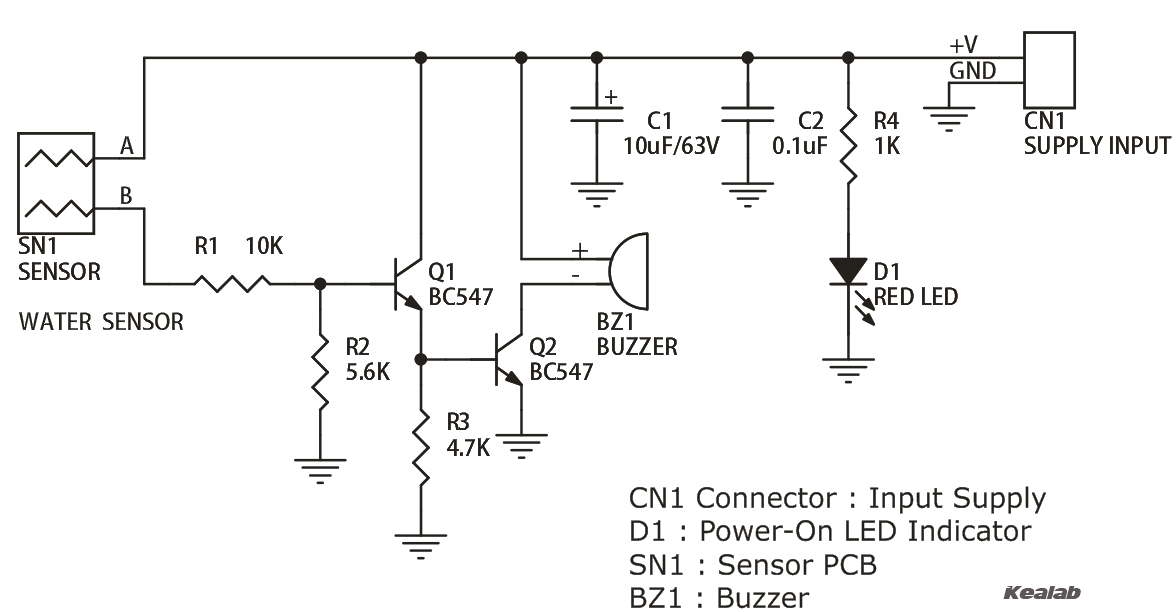 Simple Water Level Indicator Alarm Circuit Diagram Circuit Diagram