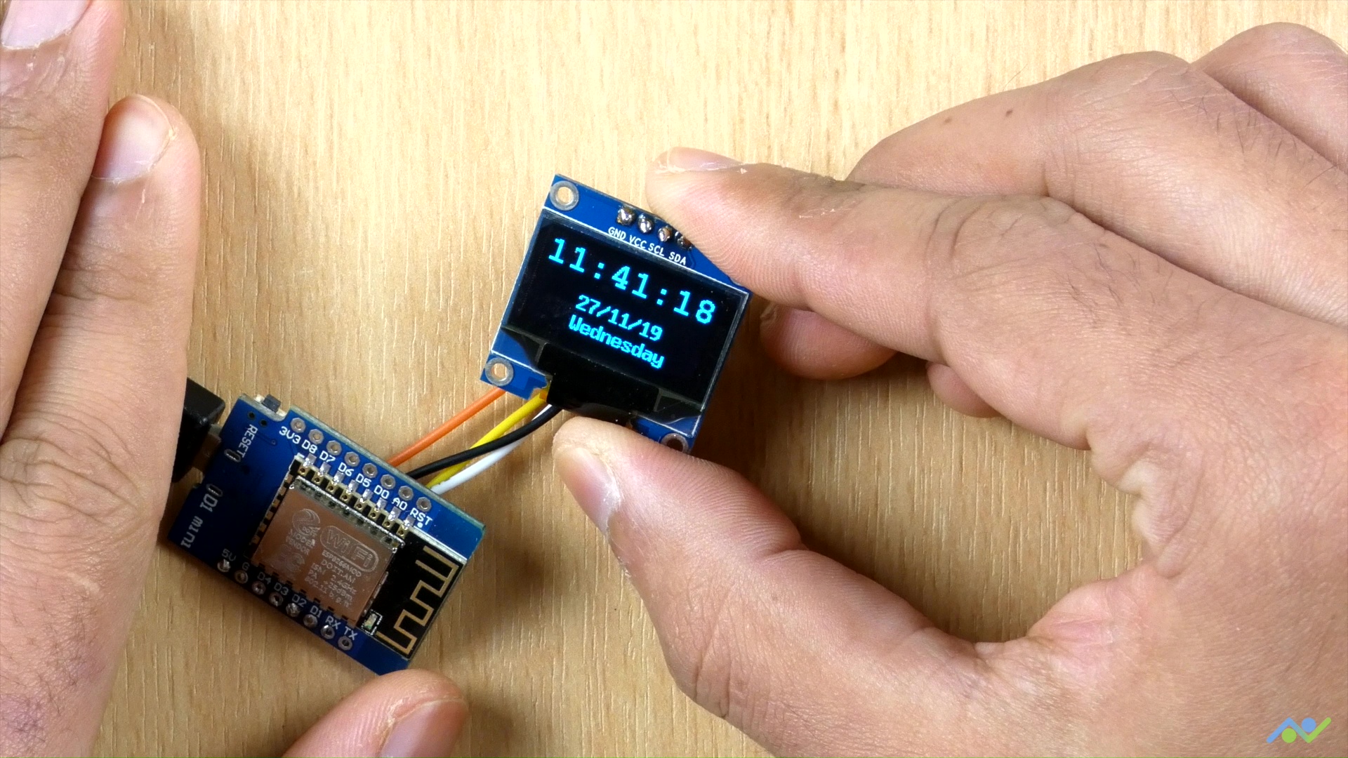 Network Clock Using Esp8266 And Oled Display Electronics Lab Com