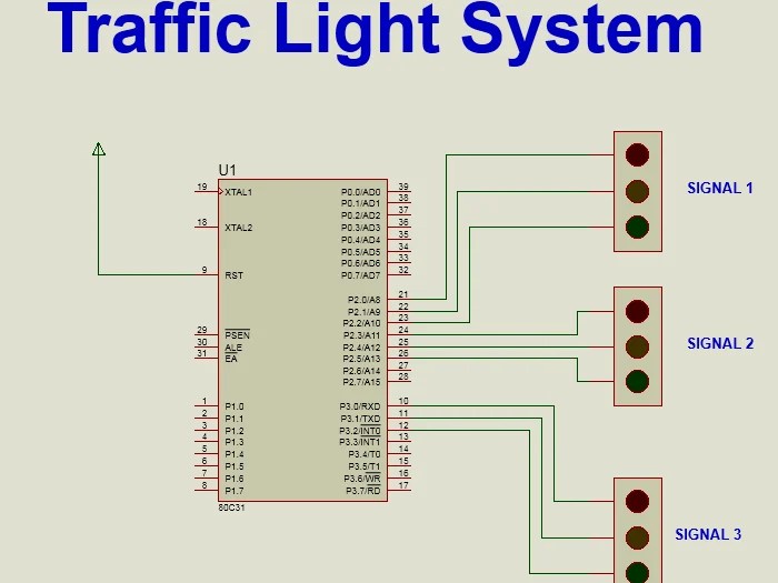Simple Traffic Light Circuit Diagram