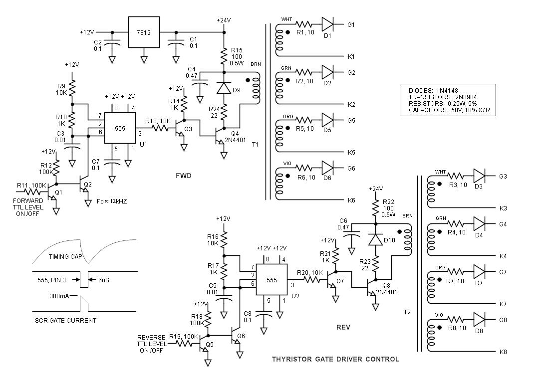 Scr Gate Driver Circuit - Circuit Diagram