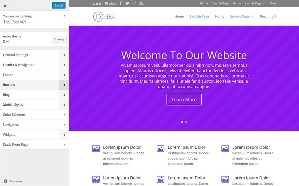 Some themes have a search bar built into the header. Adjusting Divi Button Styles In The Theme Customizer Elegant Themes Documentation