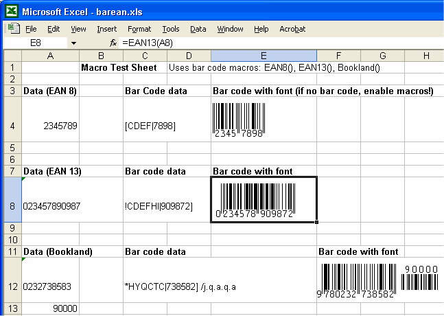 Amazon, best buy, walmart, etc.) Visual Basic Macros For Ean And Bookland Bar Codes In Word Excel Or Access