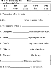 spelling exercises year 7 homophones same sounds