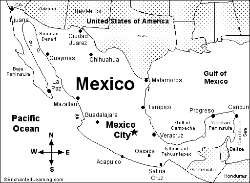mexico mapquiz printout zoomschoolcom