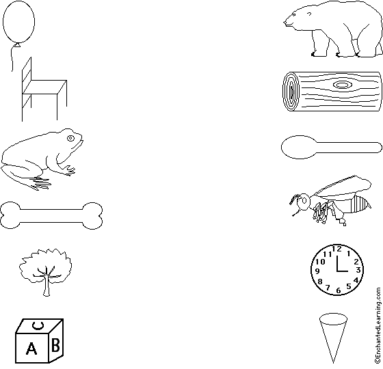 With this activity, i look around . Match The Rhymes Printout 2 Enchantedlearning Com