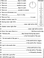 This worksheet is great to help kids learn to use a calendar. Time And Calendar Activities At Enchantedlearning Com