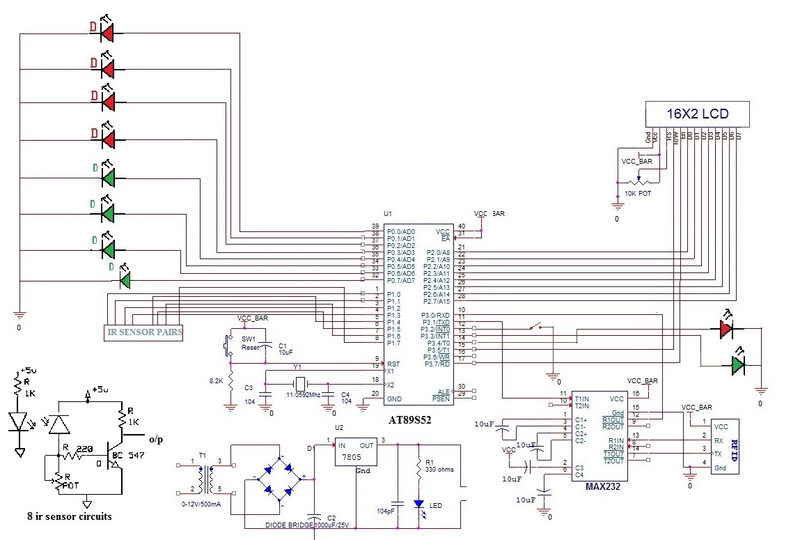 Circuit Diagram For Density Based Traffic Control System - Circuit Diagram