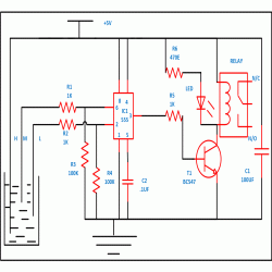 Automatic Water Tank Level Controller Circuit Diagram