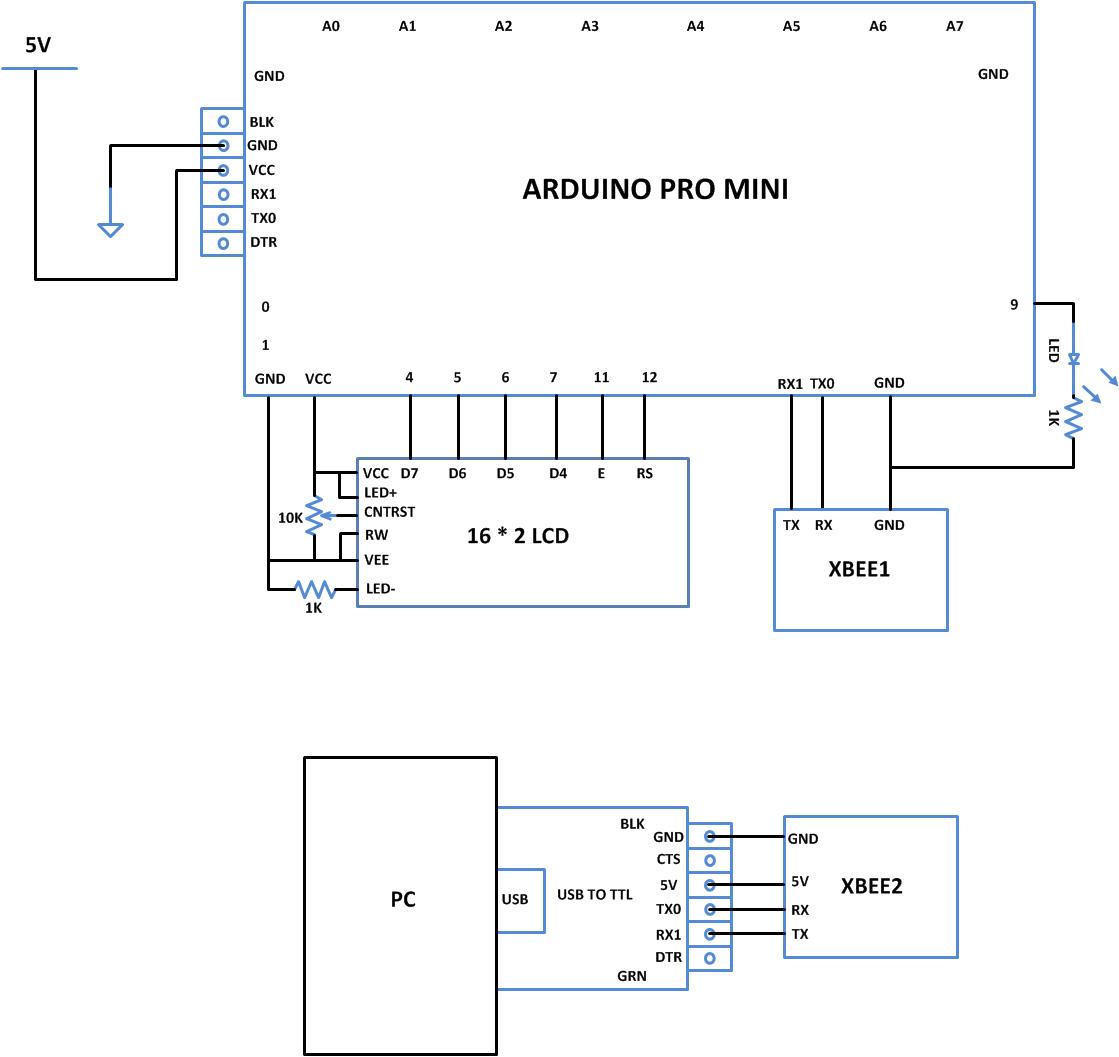 Zigbee Interface With Arduino Circuit Diagram