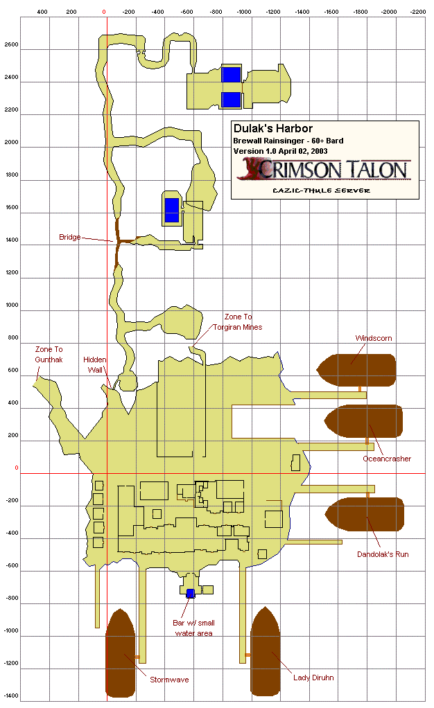 Dulak’s Harbor Brewall's EverQuest Maps
