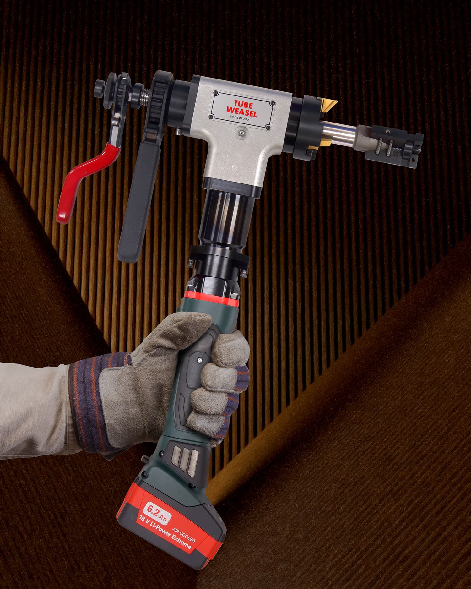 TUBE BEVELING TOOL BATTERY POWERED FOR QUICK REPAIRS ESCO TOOL