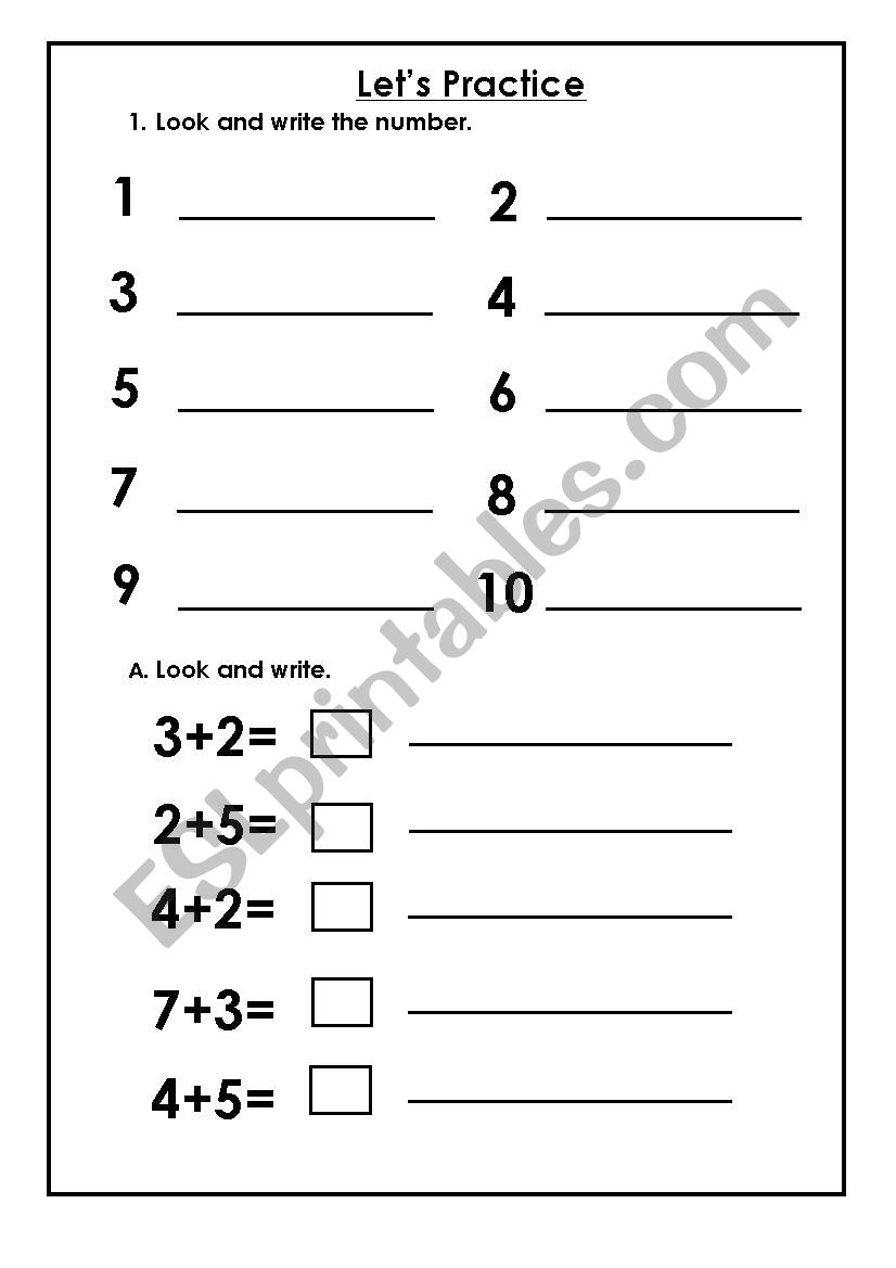 the numbers esl worksheet by lesliemelissa1981