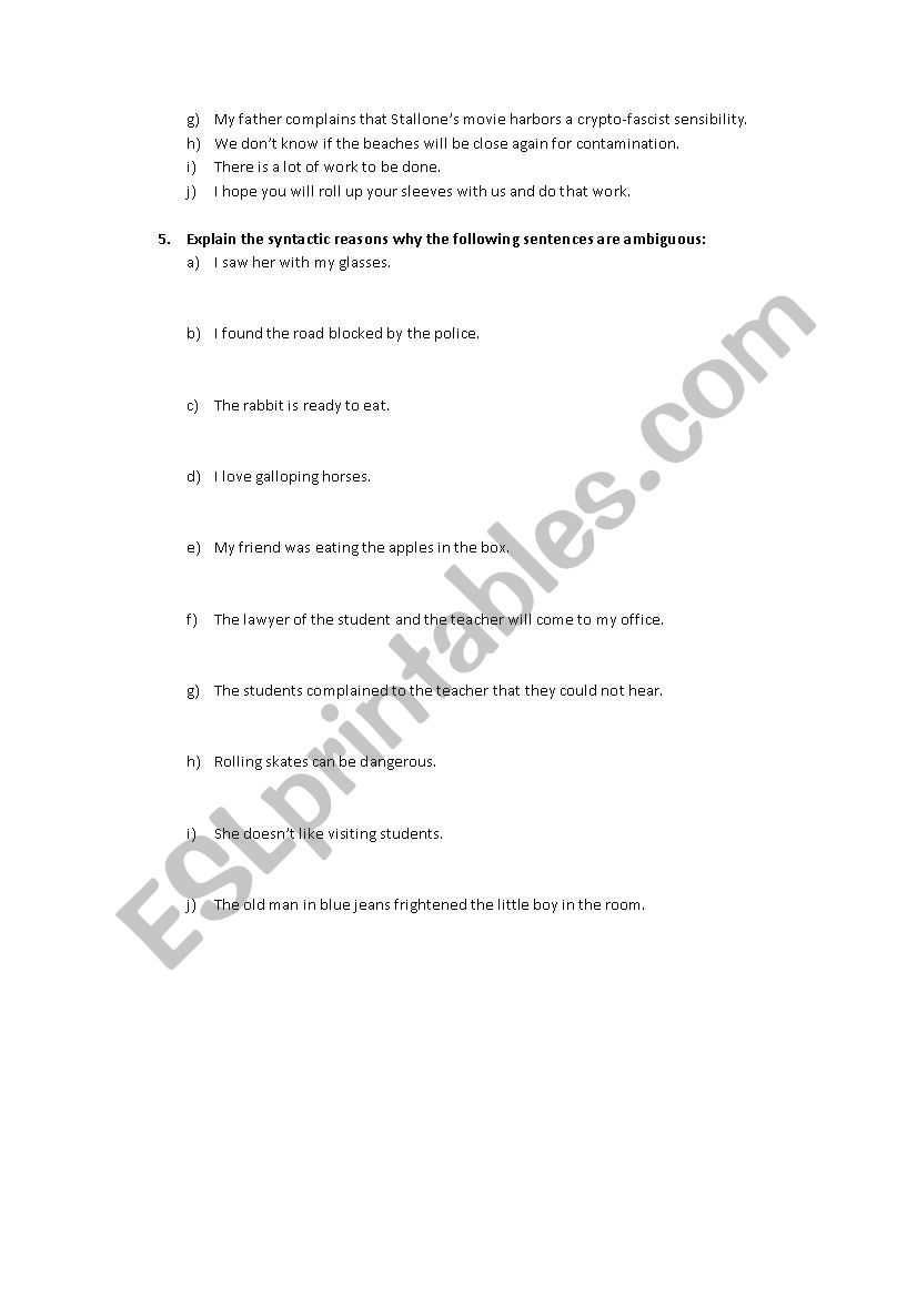 Present perfect grammar lesson, 40 cards (5 of which match the details the teachers . English Syntax Esl Worksheet By Joserik
