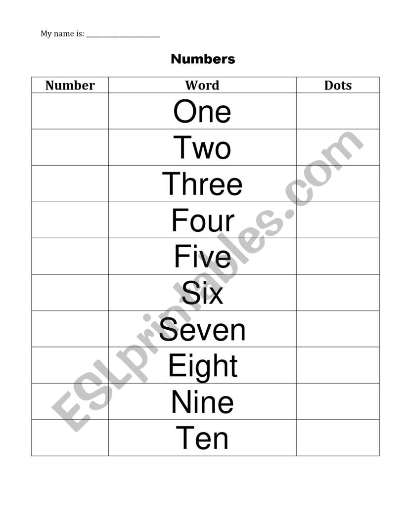 numbers esl worksheet by anasta29