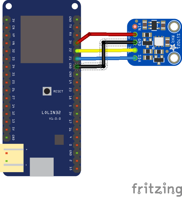 ESP32 and Si7021 temperature sensor example ESP32 Learning