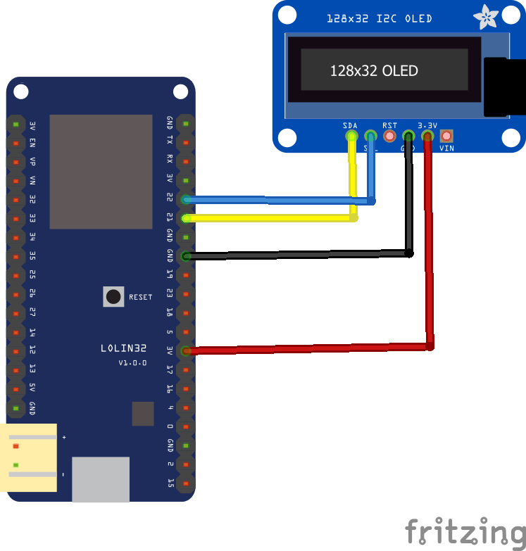 ESP32 and OLED display example ESP32 Learning