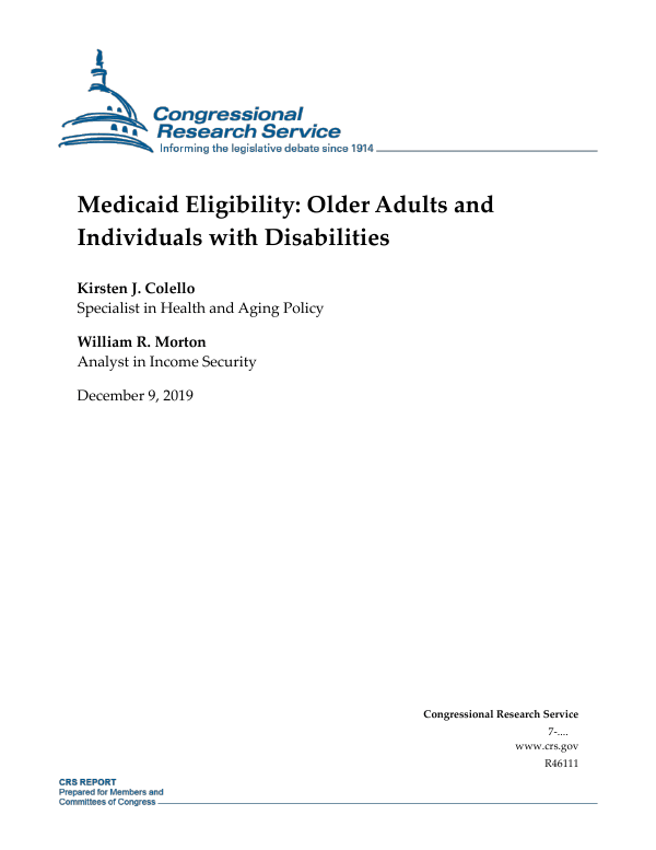 If income exceeds income limit and the indicator is “yes,” the individual or family may be able to be eligible for. Medicaid Eligibility Older Adults And Individuals With Disabilities Everycrsreport Com