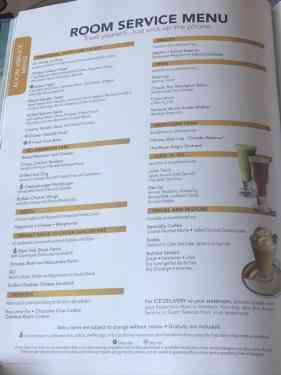Disney Cruise Room Service Menu - EverythingMouse Guide To Disney