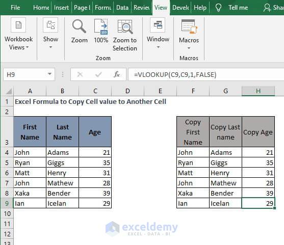 When i copy the cell b1 and paste it in b2, the formula automatically becomes =a2+a3. Excel Formula To Copy Cell Value To Another Cell Exceldemy