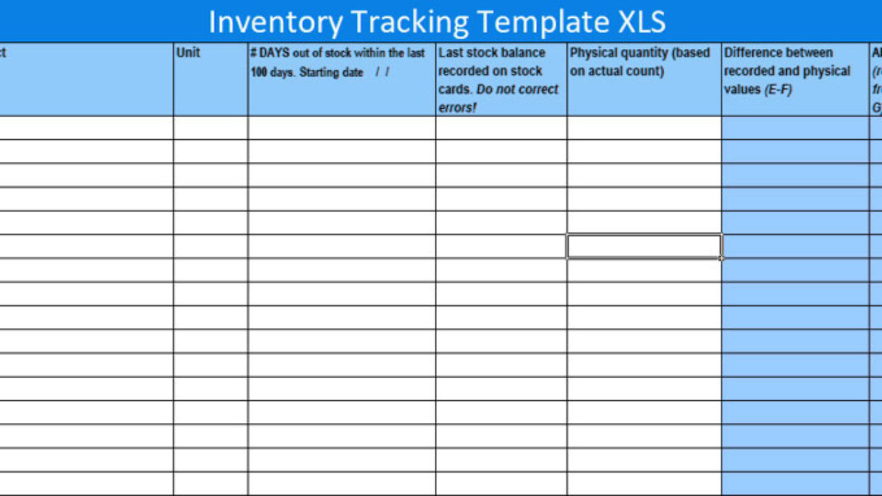 Enter sheet number, date, enter date. Download Inventory Tracking Excel Template Excelonist