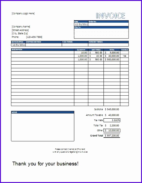 10 free invoice template uk excel excel templates