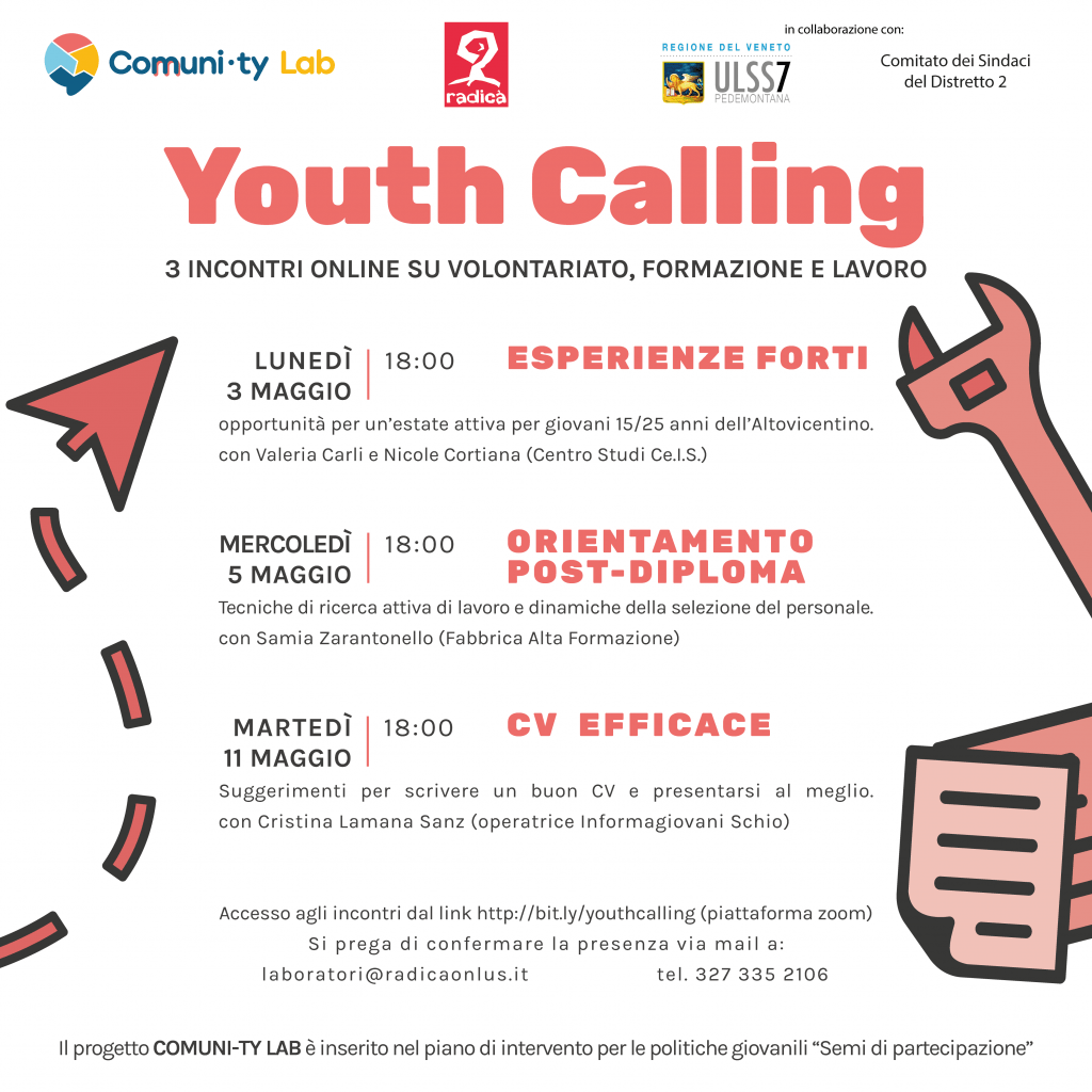 Youth Calling- Incontri Online Su Volontariato E Lavoro - Informagiovani Schio 1024_x_1024_png