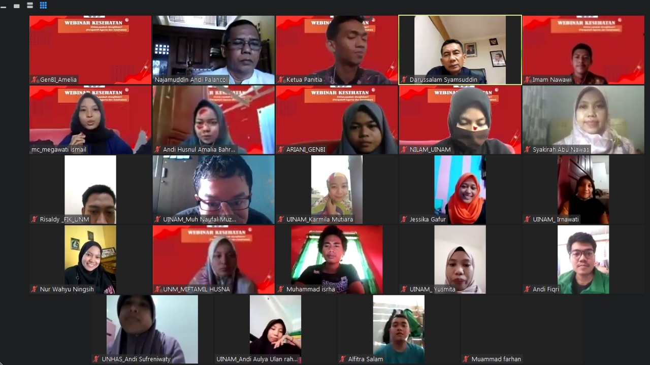 Adakan Webinar GenBI UINAM : Agar masyarakat paham hukum dan tujuan khitan.