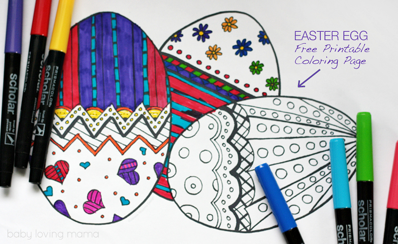 easter eggs coloring page free printable finding zest