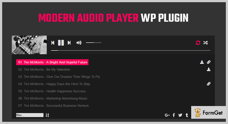 It gives you the ability to show a stunning visual mp3 player on any of your pages, . 7+ Best Audio Player WordPress Plugins (Free and Paid) | FormGet