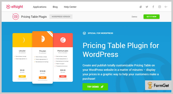 Free wordpress pricing table plugins · easy pricing tables · pricing table by supsystic · responsive pricing tables · pricing tables by pickplugins. 7+ Pricing Table WordPress Plugins (Free and Paid) | FormGet