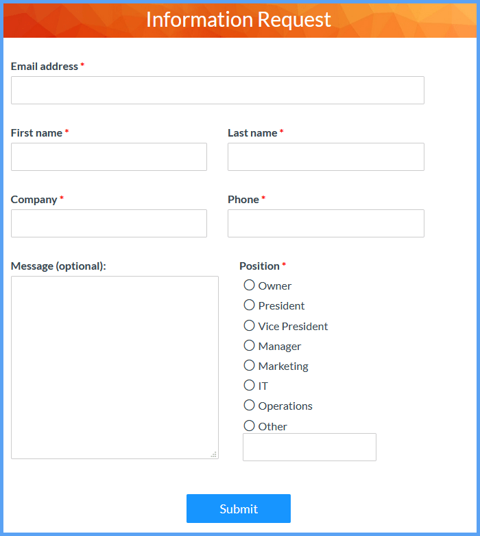 Check them out in this article! Information Request Form Formsite