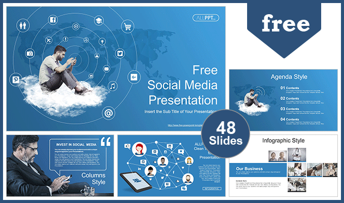 It includes different sorts of resources with many designs: Social Media Marketing Powerpoint Templates For Free