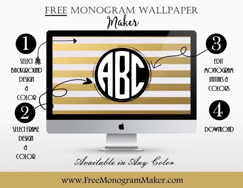 5 out of 5 stars (208). Free Monogram Wallpaper Maker Customize Online