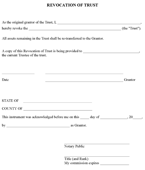 free idaho revocation of trust form pdf word free printable legal forms