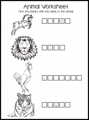 Word problems often trip up even the best math students. Animal Fill In Worksheet Free Printable Online