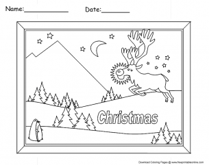 Show your kids a fun way to learn the abcs with alphabet printables they can color. Christmas Landscape Coloring Pages