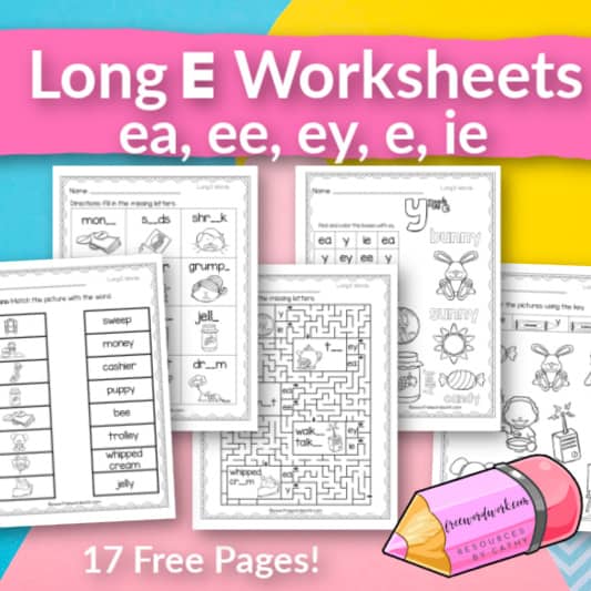 long u worksheets free word work