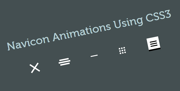 Hamburger or Navicon Menu Animations Using CSS and jQuery