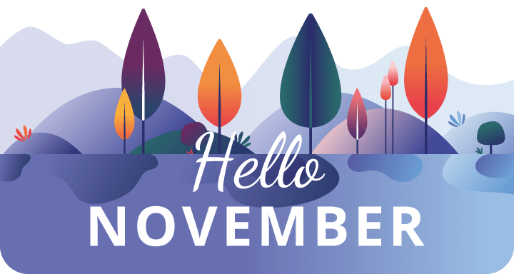 Calendrier, fonds d’écran et mug Funbridge - Novembre 2020