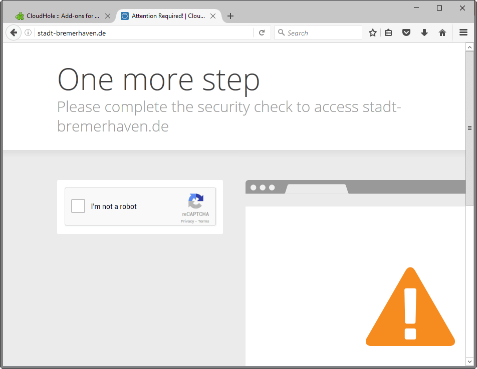 These methods can usually tell the difference between a machine or a real person trying to . Cloudhole Make Cloudflare S I M Not A Robot Captchas Appear Less Often Ghacks Tech News