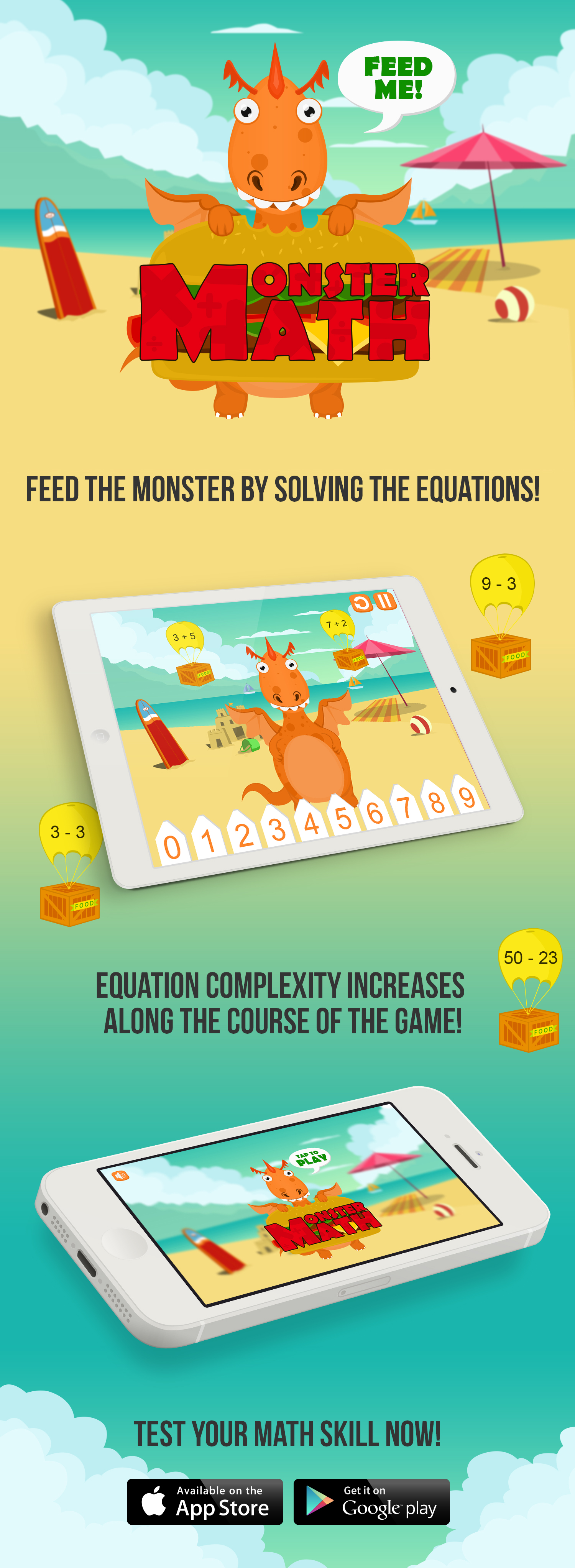 Monster Math Educational and Interactive app for Kids & students