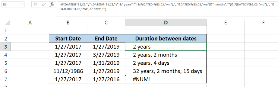 To find out how many weeks there are between two dates, you can use the datedif function with d unit to return the difference in days, and . Excel Formula Get Days Months And Years Between Dates