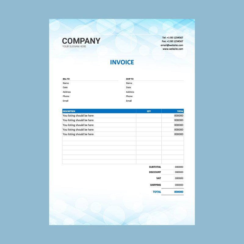 real estate invoice template design word download