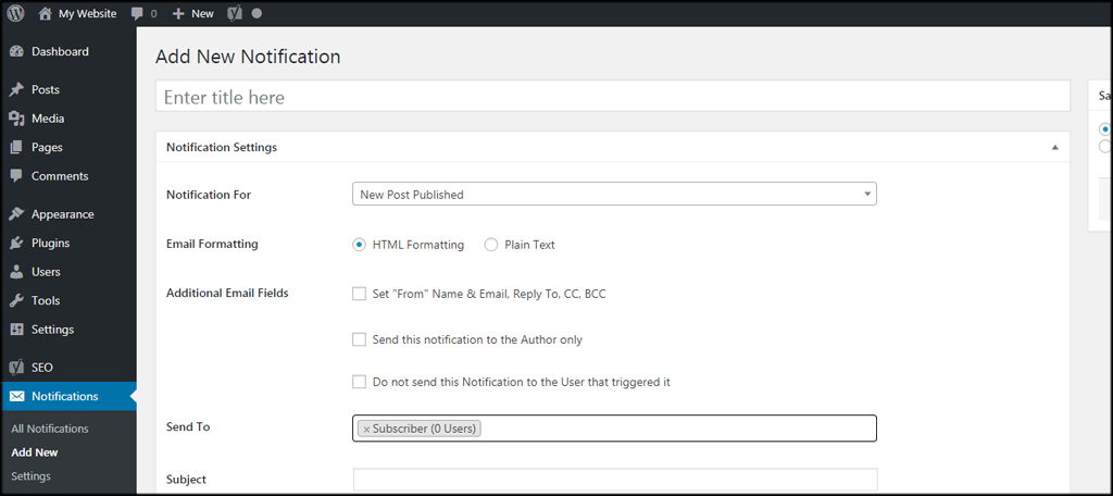 Choose 'new post notification' to send the email as soon as a new post is published. How to Manage Comment Notification Emails in WordPress - GreenGeeks