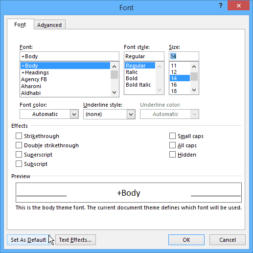 Learn to how to add custom fonts to your wordpress site manually and via plugin. Change the Default Font Size and Style for Microsoft Word