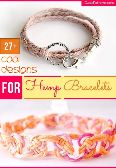 Then weave the red knotting cord under the two tan base strands and . 27 Cool Designs For Hemp Bracelets Guide Patterns