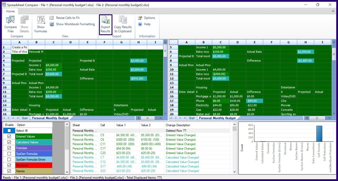 how to use microsoft spreadsheet compare to analyze excel file versions