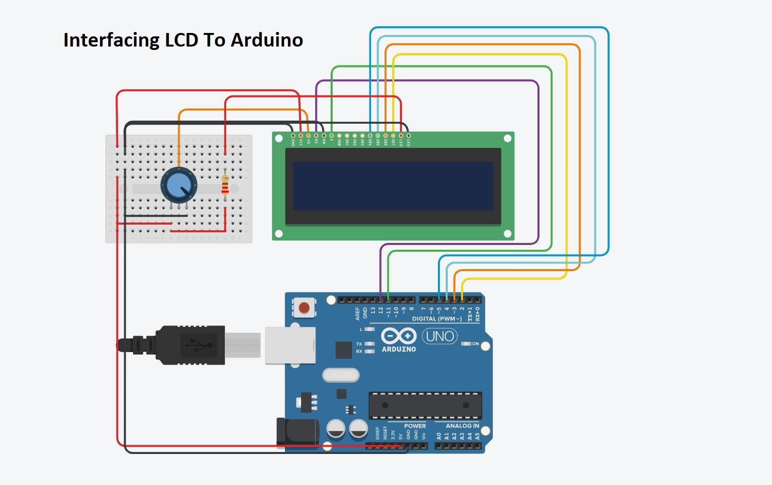 Circuit Diagram For Lcd Interfacing With Arduino