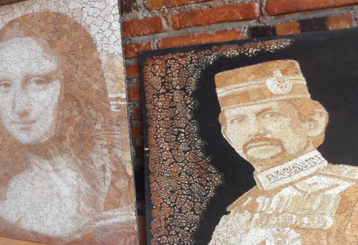 Kerajinan kaligrafi dari cangkang telur · 3. Olah Kulit Telur Jadi Lukisan Bernilai Jual Tinggi Hariansuara Com