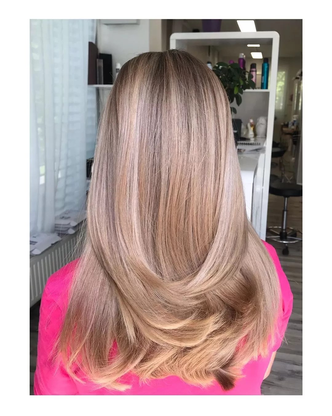 straighten layered hair